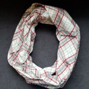 Handmade plaid cowl scarf